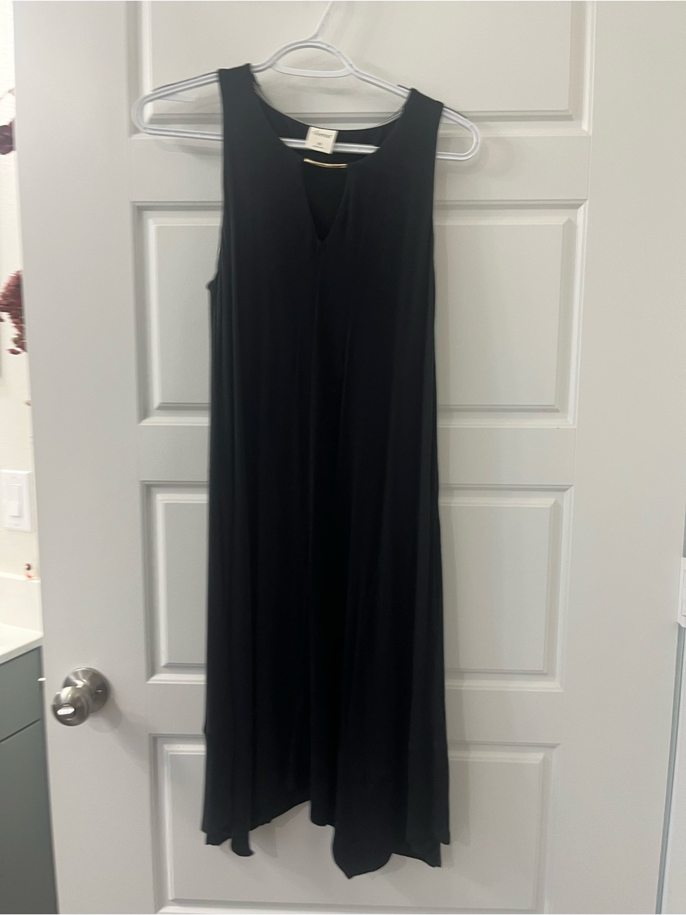 Soma Black Sleeveless Midi Dress - Flowing A-Line